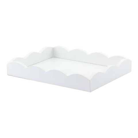 Addison Ross White Lacquer scalloped tray