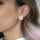 Angelina Stud in Coral