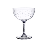 Crystal Champagne Saucer with Stars - Set/4