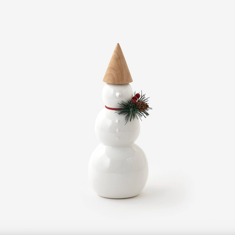 Cone Hat Snowman - Medium