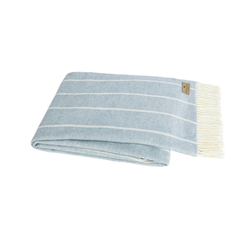 Crystal Blue Fiji Stripe Throw