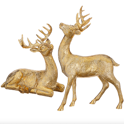 Gold Deer - set of 2