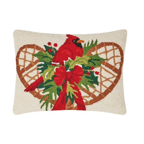 Holiday Woods Snowshoes Pillow