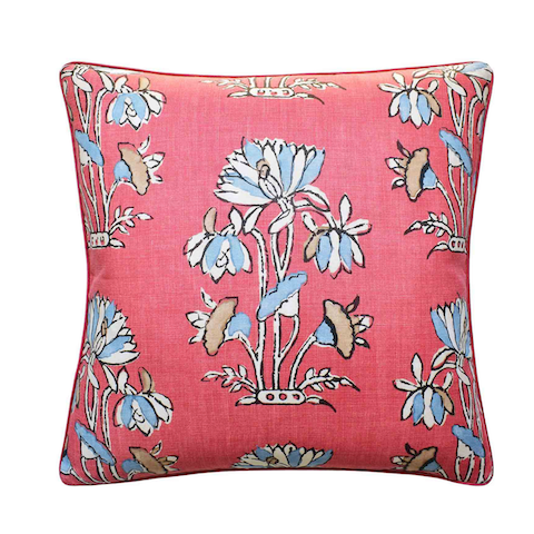 Lily Flower PIllow in Coral
