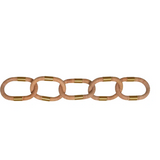 Oval Natural Rattan Chain with Brass Detail.