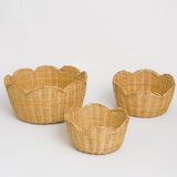 Wicker Scalloped Bowls