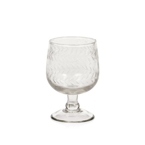 Tuscan Etched White Wine Glass