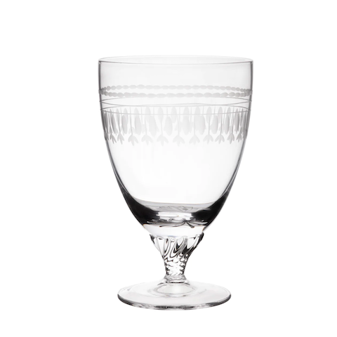Crystal Bistro Glass with Ovals - Set/4