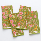 Cactus Flower Fern & Flamingo Napkins - set of 4