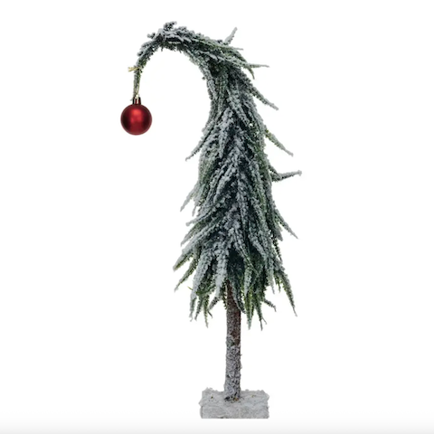 Evergreen Tree w/Red Ball