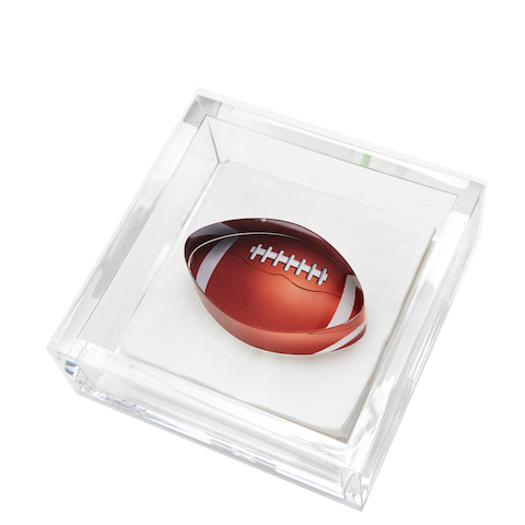 Cocktail Napkin Holder - Football