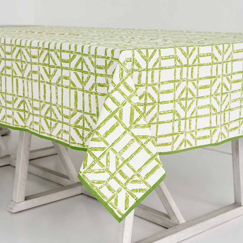 Green Bamboo Tablecloth 120"x 60"