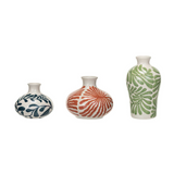 Hand-Painted Stoneware Vases