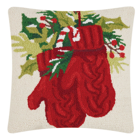 Holiday Mitten Pillow 18x18