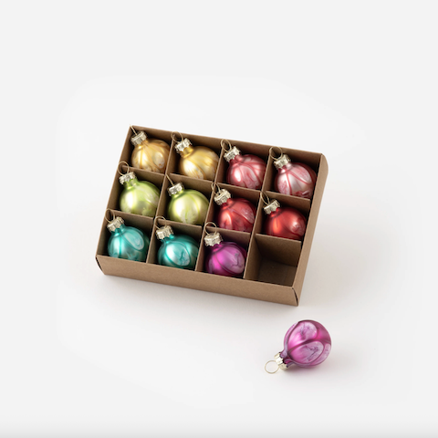 Mini Ball Ornaments - set of 12
