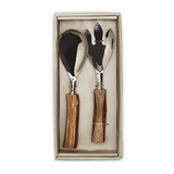 Set of 2 Natural Edge Handle Servers