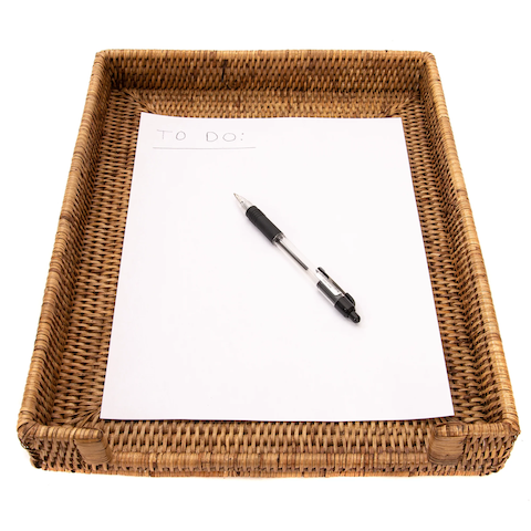Rattan Office Paper Tray