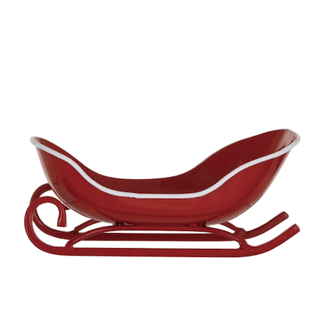 Red Metal Sleigh