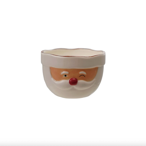 Stoneware Santa Bowl