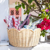 Wicker Scalloped Bowls