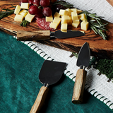 Set of 3 Natural Edge Handle Cheese Knives