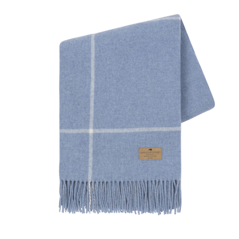 Sky Blue Windowpane Throw