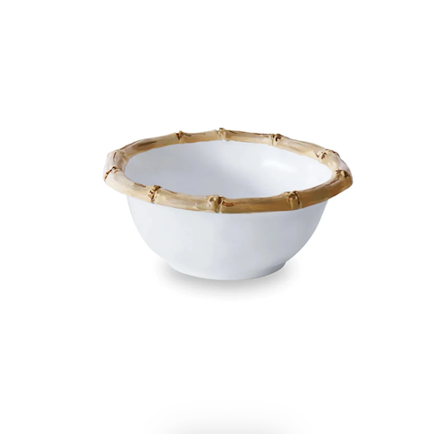 VIDA Bamboo Small Dip Bowl - white and natural