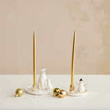 Stoneware Snowman Taper Candle Holder