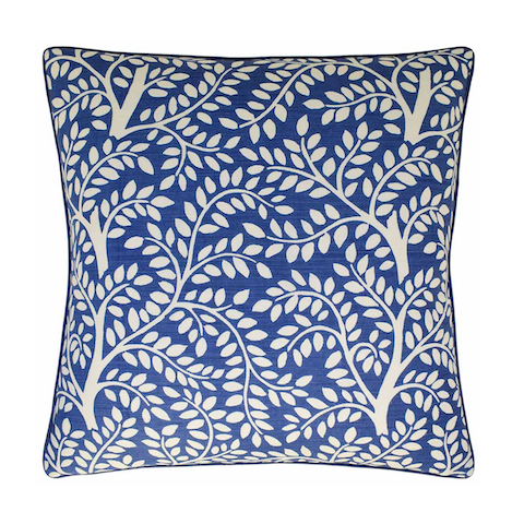 Temple Garden Pillow in Blue
