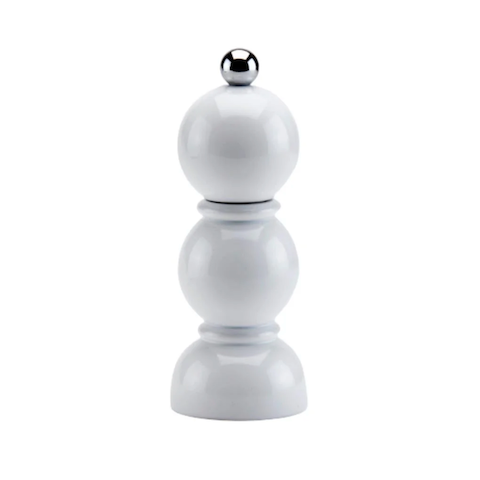 White Mini Bobbin Salt or Pepper Mill