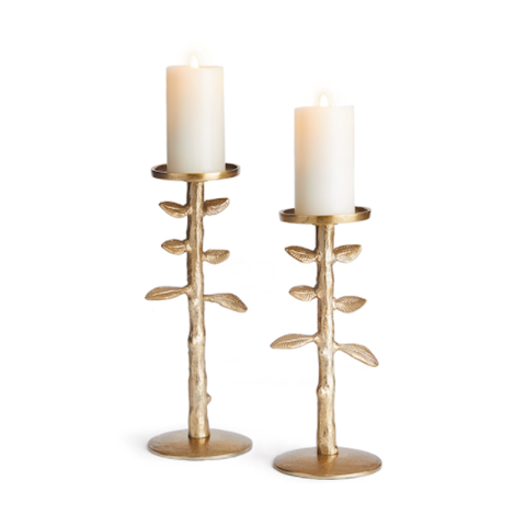 Brier Candle Stands - set of 2