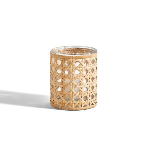 Cane Webbing Candleholder/Vase