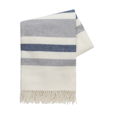 Blue and Grey Riviera Throw