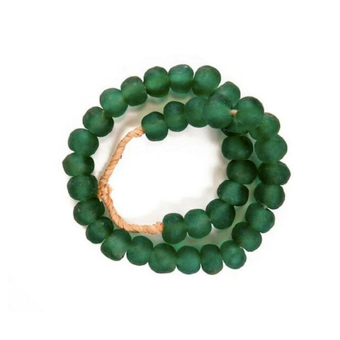 Vintage Sea Glass Beads Green