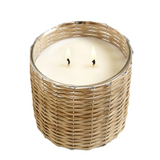 2-Wick Handwoven Wicker Candle