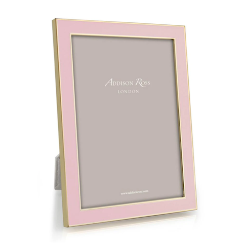 Addison Ross Pink enamel and Gold frame 5x7 4x6