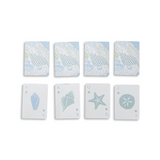 Double Deck Coral Reef Playing Cards in Grasscloth Storage Box