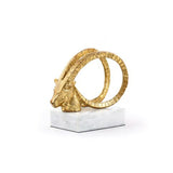 Spiral Horn Statue in Gold