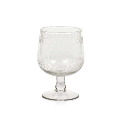 Tuscan Etched Red Wine Glass