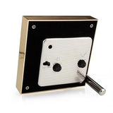 White and Gold Square Alarm Clock